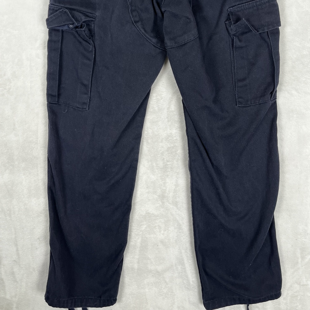 J Galt Cargo Pants Womens Small Navy Blue Twill Relaxed Straight Utility Pockets - Picture 9 of 10